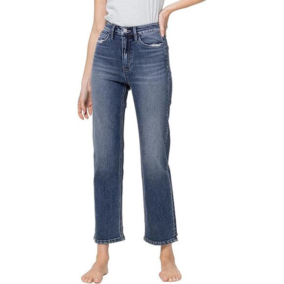 Flying Monkey, High Rise Stretch Ankle Straight Jeans - F4216 - Size 24 - Picture 2 of 4